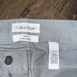 Calvin Klein Light Gray Slim Fit Trousers